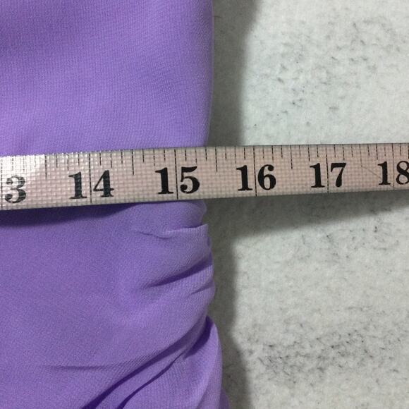 LULU'S  L Glamorous Disposition Lavender Ruched Bridesmaid Maxi Dress - Picture 7 of 9